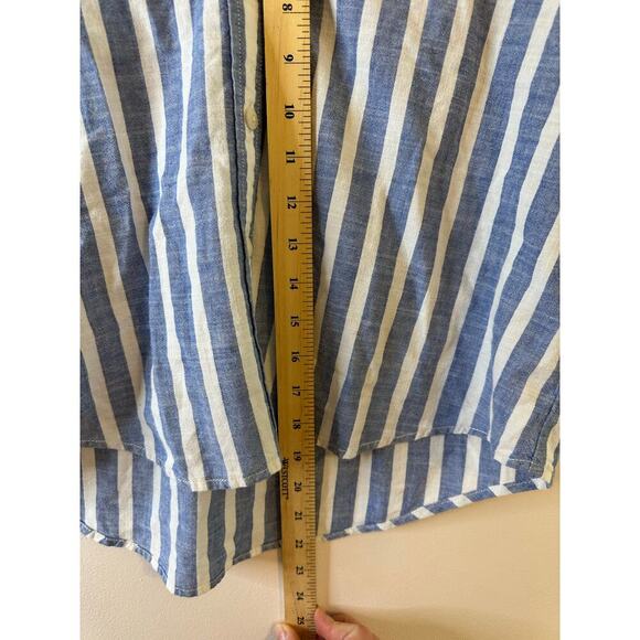 Madewell Womens Cotton Cropped Short Sleeve Button Down Coastal Capsule Small - Picture 7 of 8